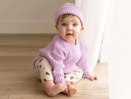 LONG SLEEVE SWEATER / LAVENDER / SOFT KNIT