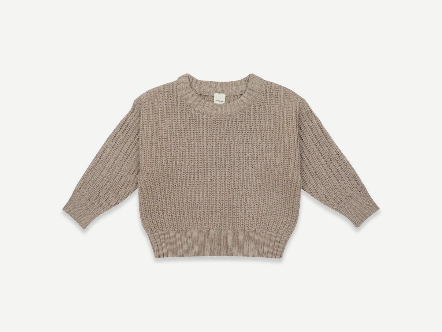 LONG SLEEVE SWEATER / CAMEL GREY / SOFT KNIT