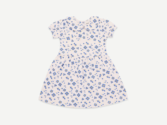 DRESS / BLUE FLORAL / ORGANIC COTTON