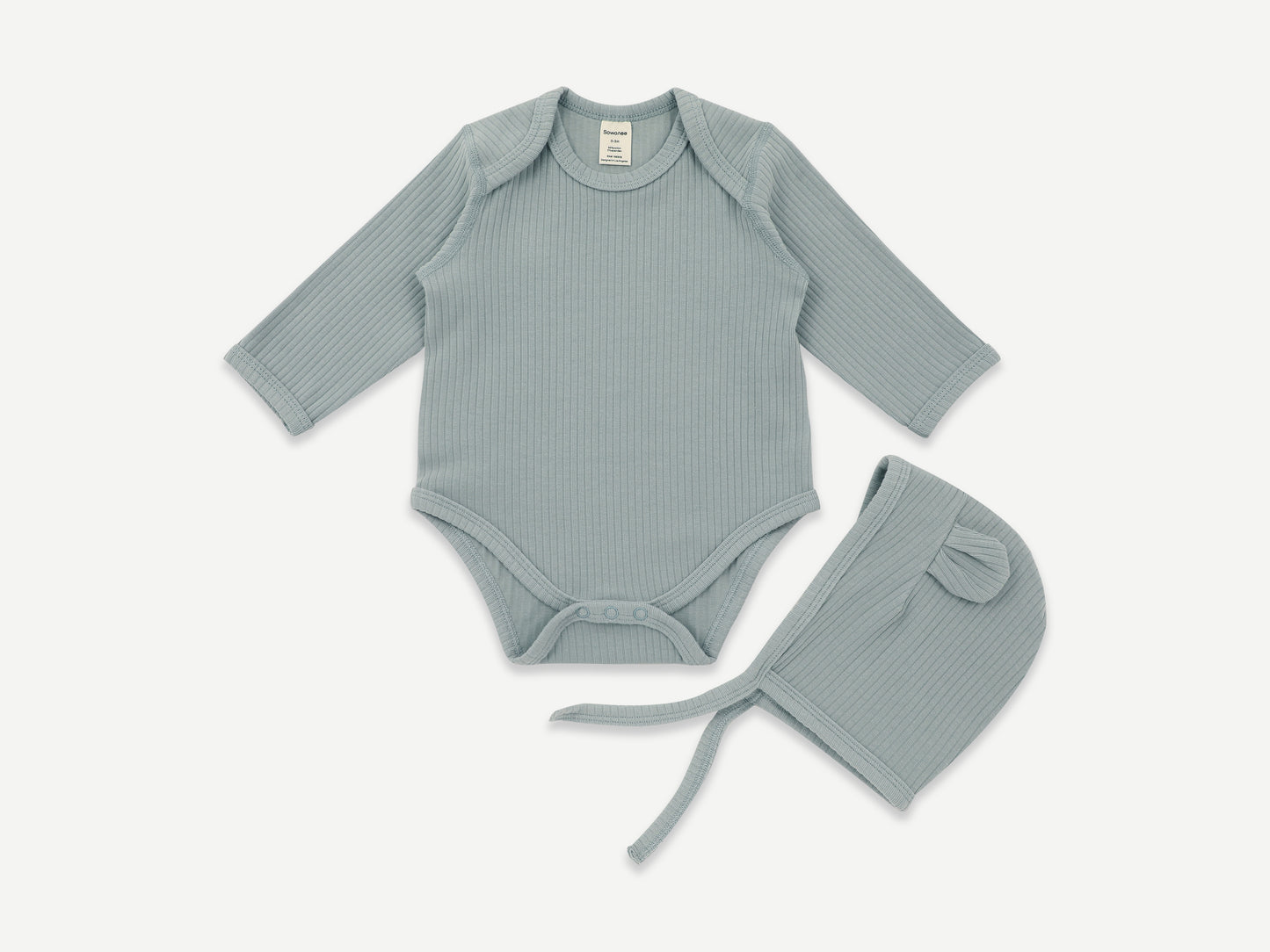 BEAR PLAY SET / PASTEL BLUE / BONELESS / COTTON RIB